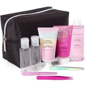 Tahari Vanilla Lavender Bath & Body Set - Pink and Black